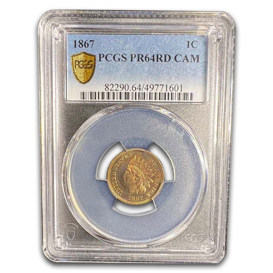 1867 Indian Head Cent PR-64 Cameo PCGS