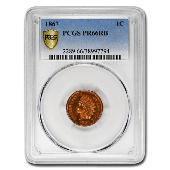 1867 Indian Head Cent PR-66 PCGS (Red/Brown) 1867 Indian Head Cent PR-66 PCGS (Red/Brown)