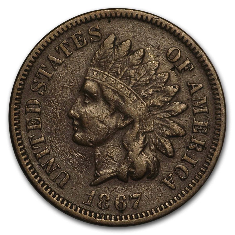 1867 Indian Head Cent VF