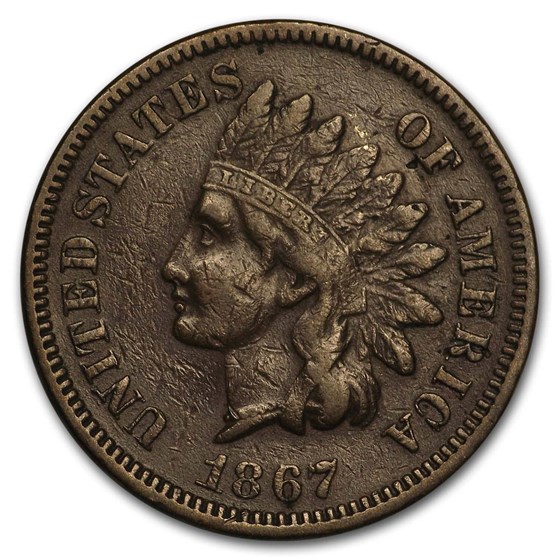 1867 Indian Head Cent VF 1867 Indian Head Cent VF
