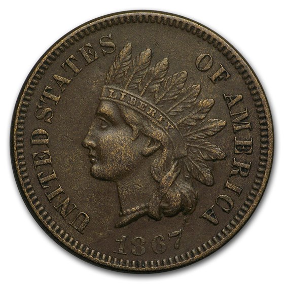 1867 Indian Head Cent XF