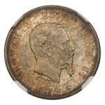 1867-M Italy Silver Lira Emanuele II MS-65 NGC