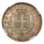 1867-M Italy Silver Lira Emanuele II MS-65 NGC