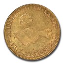 1867-Mo Mexico Gold 8 Escudos MS-62 NGC