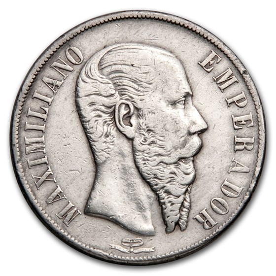 1867-Mo Mexico Silver Peso Maximilian I VF 1867-Mo Mexico Silver Peso Maximilian I VF