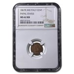 1867-R Papal States Centesimo MS-62 NGC (Red/Brown)