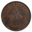 1867-R XXI Papal States 4 Soldi MS-62 ANACS (Red/Brown)
