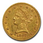 1867-S $10 Liberty Gold Eagle AU-55+ PCGS