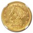 1867-S $2.50 Liberty Gold Quarter Eagle MS-62 NGC