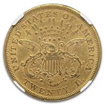 1867-S $20 Liberty Gold Double Eagle AU-50 NGC