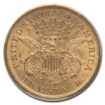 1867-S $20 Liberty Gold Double Eagle AU-58 PCGS