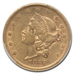 1867-S $20 Liberty Gold Double Eagle XF-45 PCGS