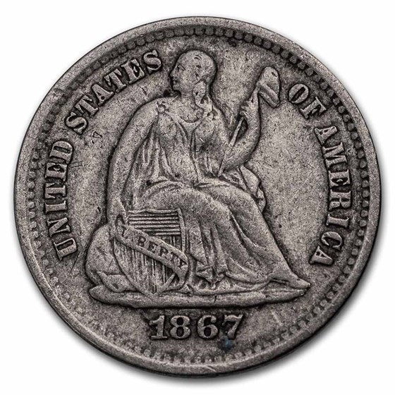 1867-S Liberty Seated Half Dime XF 1867-S Liberty Seated Half Dime XF