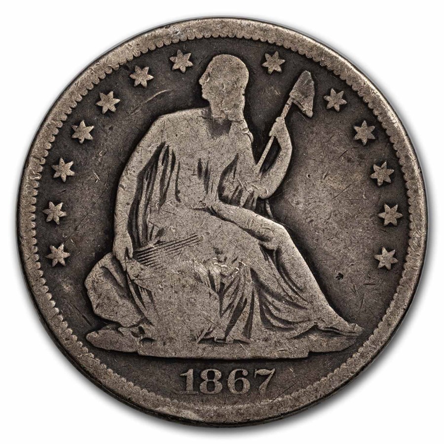 1867-S Liberty Seated Half Dollar VG