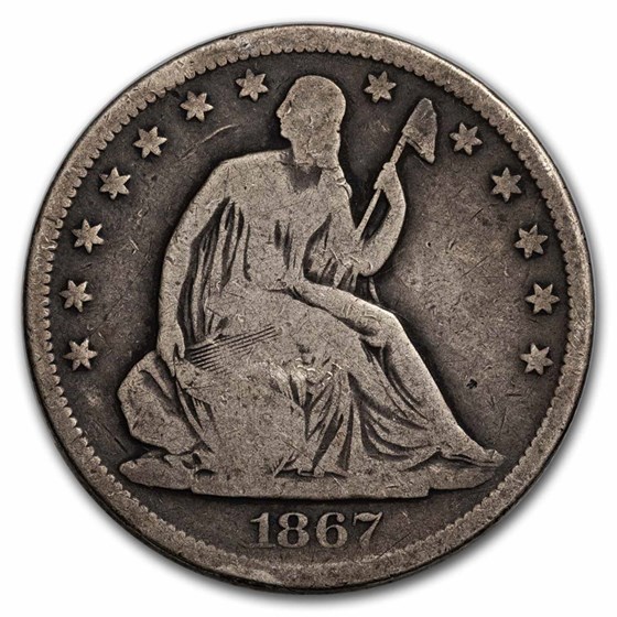 1867-S Liberty Seated Half Dollar VG 1867-S Liberty Seated Half Dollar VG