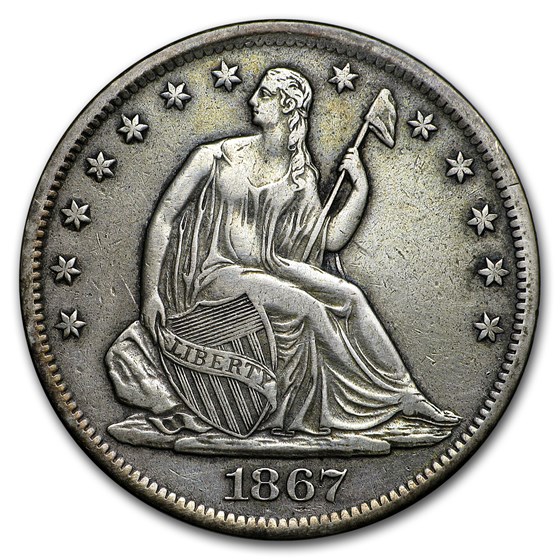 1867-S Liberty Seated Half Dollar XF 1867-S Liberty Seated Half Dollar XF