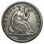 1867-S Liberty Seated Half Dollar XF