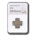 1867 Shield Nickel PF-66 NGC (No Rays)