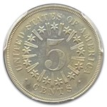 1867 Shield Nickel PR-64+ PCGS CAC (Rays)