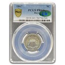 1867 Shield Nickel PR-64+ PCGS CAC (Rays)