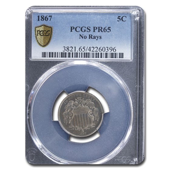 1867 Shield Nickel PR-65 PCGS (No Rays) 1867 Shield Nickel PR-65 PCGS (No Rays)