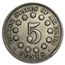 1867 Shield Nickel w/o Rays XF