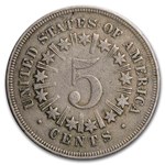 1867 Shield Nickel w/Rays Fine