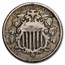 1867 Shield Nickel w/Rays Good