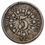 1867 Shield Nickel w/Rays Good
