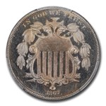 1867 Shield Nickel w/Rays PR-65 Cameo PCGS CAC