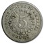 1867 Shield Nickel w/Rays VF