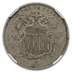 1867 Shield Nickel XF-45 NGC (No Rays, Obv Die Break Rim @ 3:00)