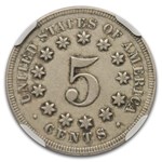 1867 Shield Nickel XF-45 NGC (No Rays, Obv Die Break Rim @ 3:00)