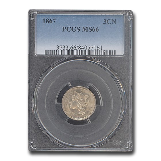 1867 Three Cent Nickel MS-66 PCGS 1867 Three Cent Nickel MS-66 PCGS
