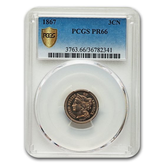 1867 Three Cent Nickel PR-66 PCGS 1867 Three Cent Nickel PR-66 PCGS