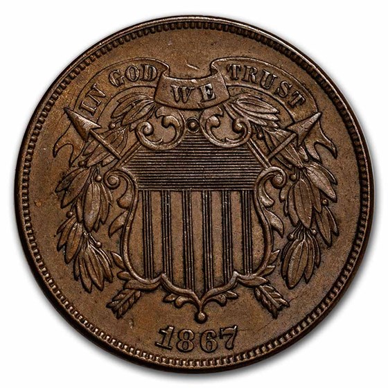 1867 Two Cent Piece BU 1867 Two Cent Piece BU