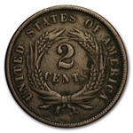 1867 Two Cent Piece VF