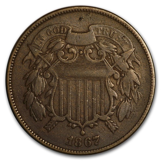 1867 Two Cent Piece VG 1867 Two Cent Piece VG
