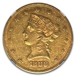 1868 $10 Liberty Gold Eagle AU-53 NGC