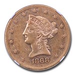 1868 $10 Liberty Gold Eagle AU-55 NGC