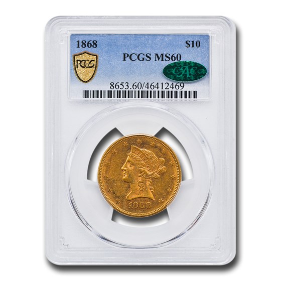 1868 $10 Liberty Gold Eagle MS-60 PCGS 1868 $10 Liberty Gold Eagle MS-60 PCGS
