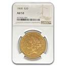 1868 $20 Liberty Gold Double Eagle AU-53 NGC