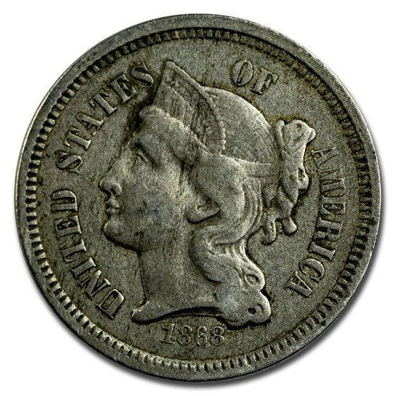 1868 3 Cent Nickel VF 1868 3 Cent Nickel VF