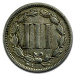 1868 3 Cent Nickel VF