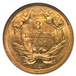 1868 $3 Gold Princess AU-55 NGC