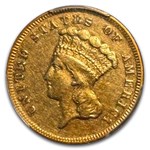 1868 $3 Gold Princess XF-40 PCGS