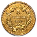 1868 $3 Gold Princess XF-40 PCGS