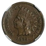 1868 Indian Head Cent AU-50 NGC CAC