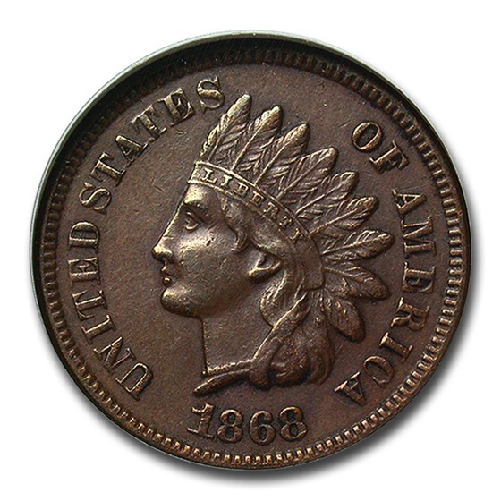 1868 Indian Head Cent AU-53 NGC (Brown) 1868 Indian Head Cent AU-53 NGC (Brown)