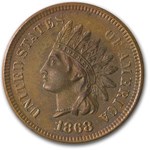 1868 Indian Head Cent AU